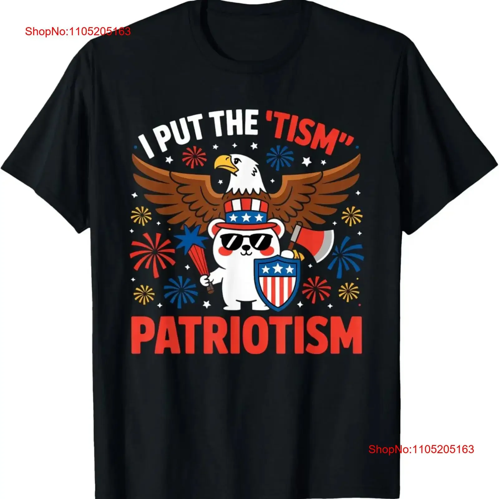 I Put The Tism in Patriotism Athletic Eagle T Shirt vintage Washed Slightly Comfortable Soft Stretched Unisex homme Breathable