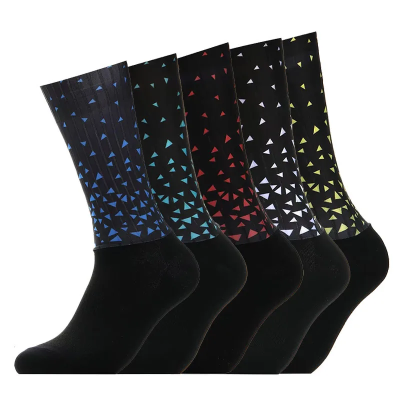 

Summer New Breathable Cycling Socks Men Anti Slip Seamless Aero Bike Wearproof Road Calcetines Ciclismo