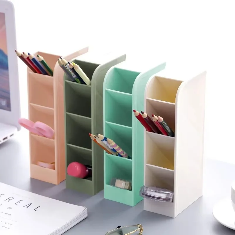 Multi-functional Stationery Storage Box Large Capacity Multi-Layer Pen Holder Cosmetic Brush Storage Holder For Ofiice Supplies