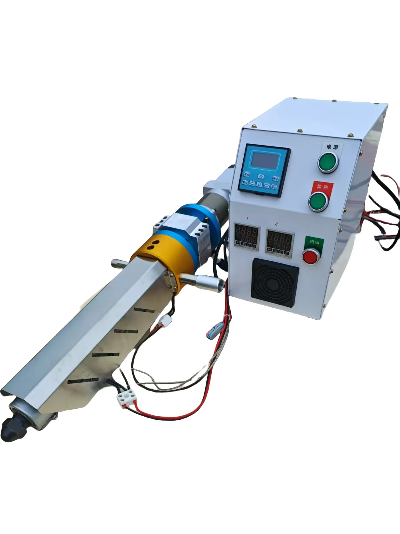 Plastic Pellet Extruder 16mm Dia Screw 6kg/h Output with Servo Motor 600W Suitable for Robot Arm