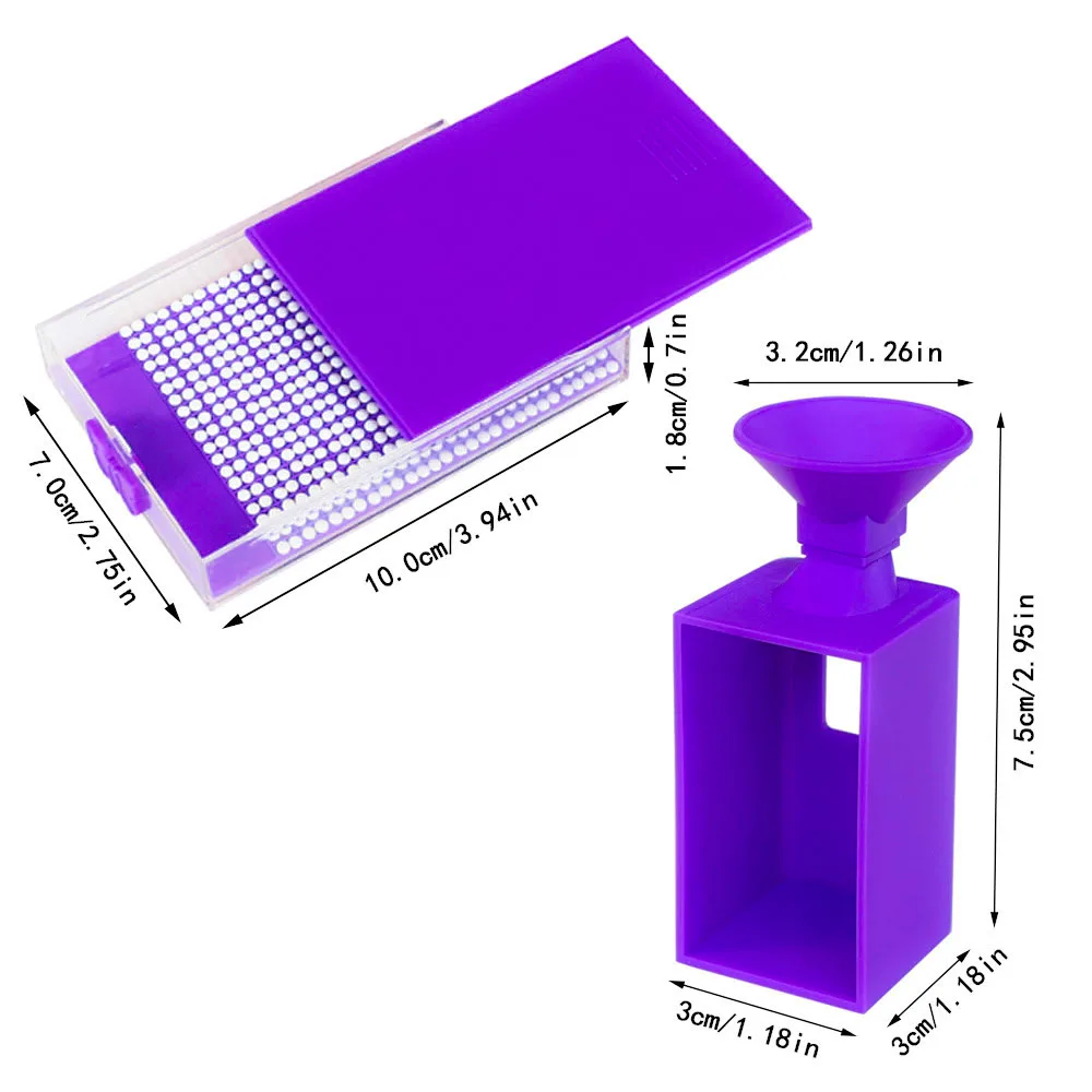 Diamond Painting Tool Storage Box, Removable Funnel Bead Sorter, Bead Sorting and Storage Box for Diamond Painting