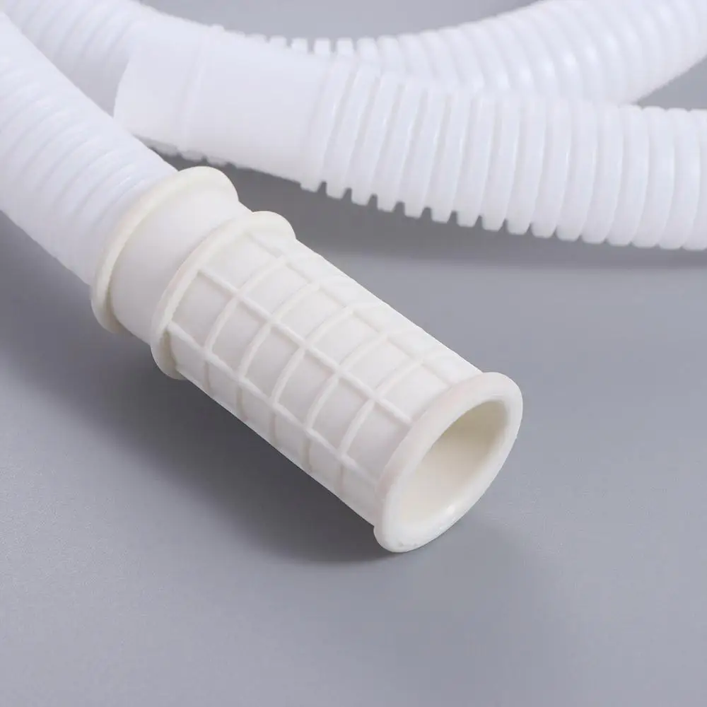 Plastic Washing Machine Inlet Pipe White Portable Faucet Extension Connector Hose with Pipe Clamp Flexible