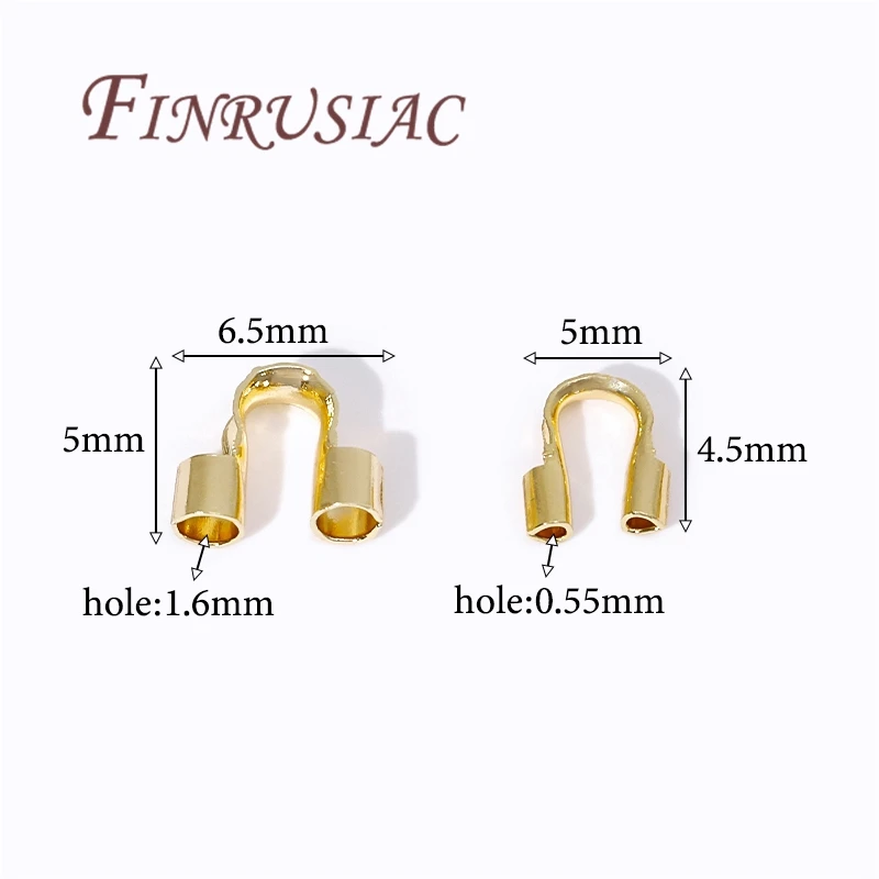 14K Gold Plated Wire Protectors Wire Guard Guardian Protectors Loops U Shape Accessories,Clasps Connectors For Jewelry Making