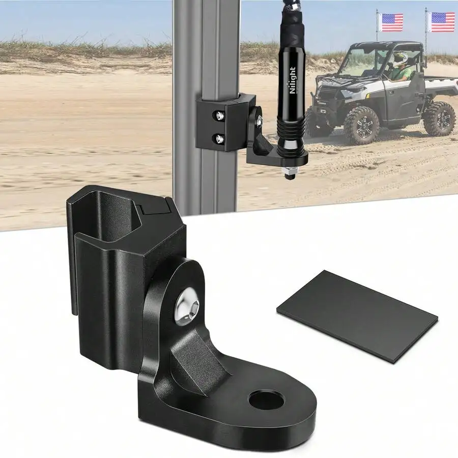 Nilight UTV Whip Light Mount Flag Antenna Mounting Bracket Adjustable For Pro-Fit Cage Compatible With Polari Ranger General Can