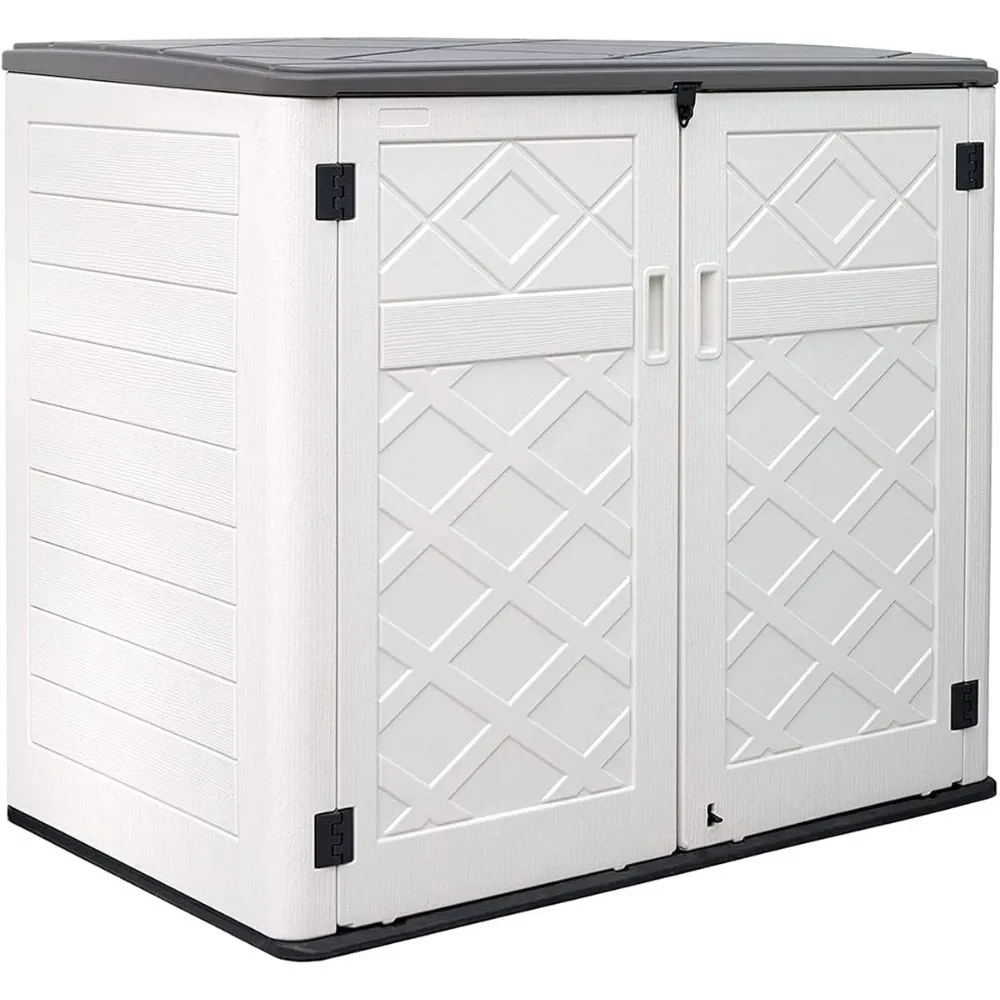 Larger Outdoor Storage Shed Weather Resistance, Horizontal Storage Box Waterproof for Garden, Patios, Backyards