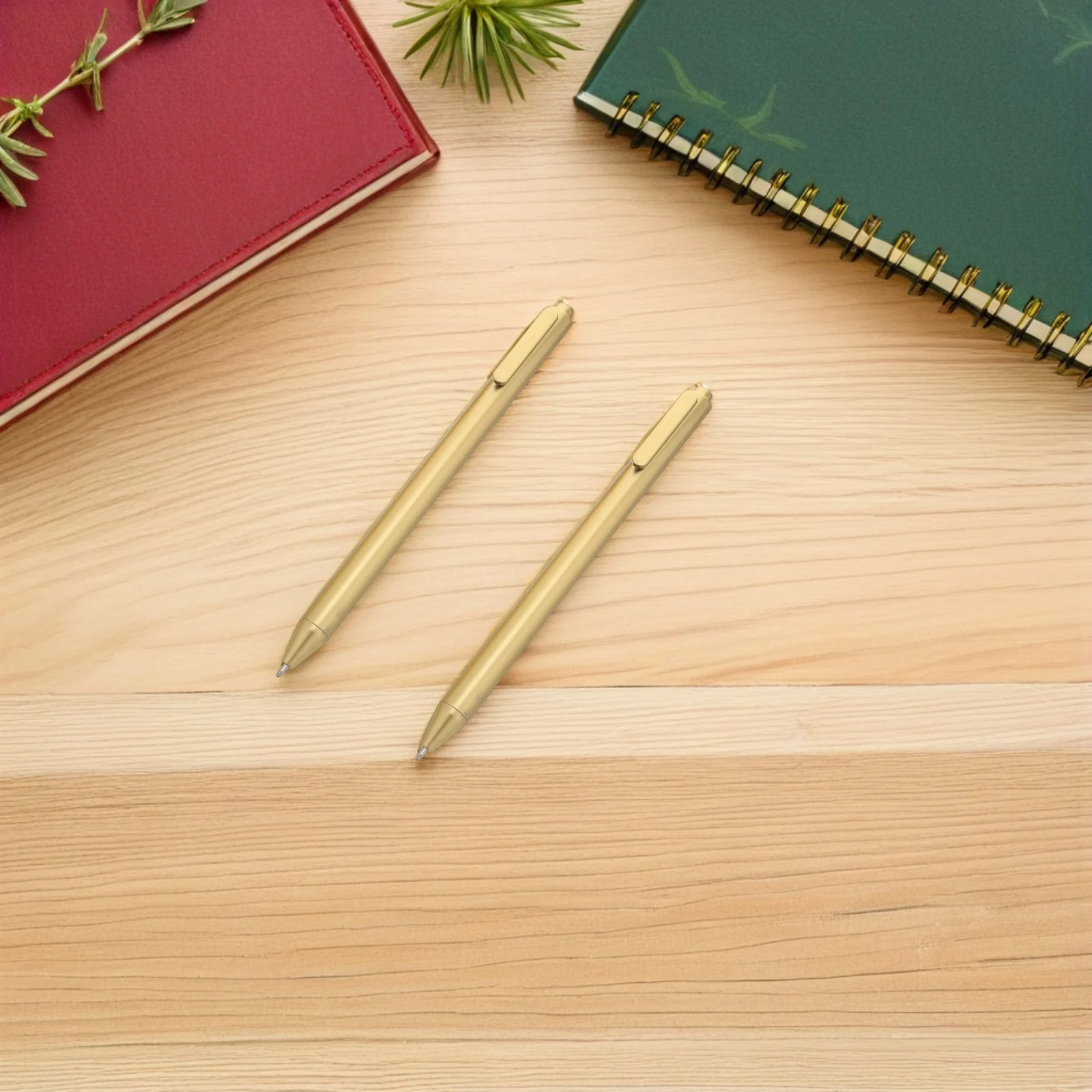 

30pcs Click-Type Slim Ballpoint Pen Black Ink Golden Plastic Retractable Writing Instrument For Office Work Business Signing