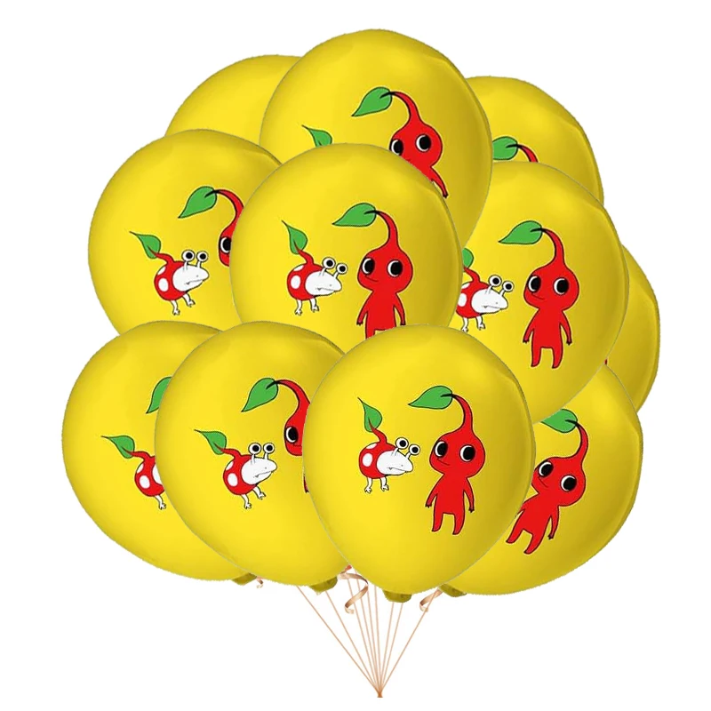 Ballons Pikmin en Latex pour Décoration d'Anniversaire, Fournitures de ix, 12 Pièces