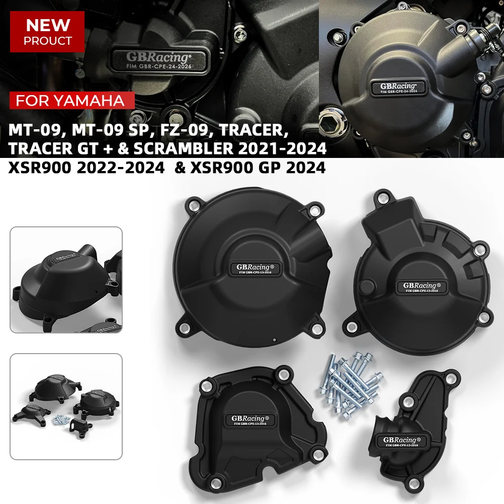 

For YAMAHA Moto MT-09 & FZ-09 Tracer / Scrambler 2021-2025 Engine Crash Cover Set Easy Installation