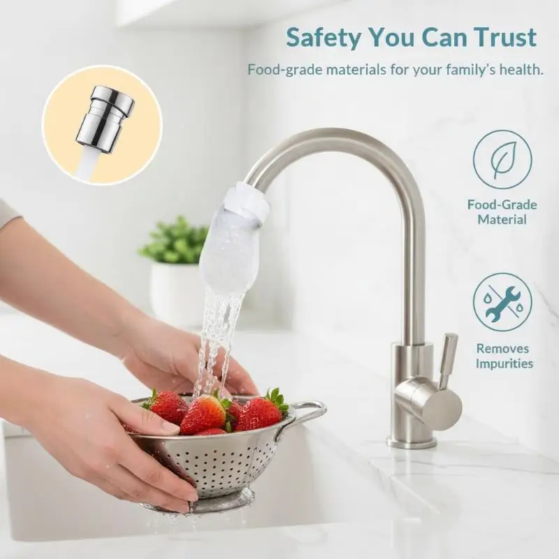 Universal Thickened Tap Water Filter Bags 50Pcs T strap Design Anti Splash Faucet Filter Cotton For Kitchen Sink Filtration Use