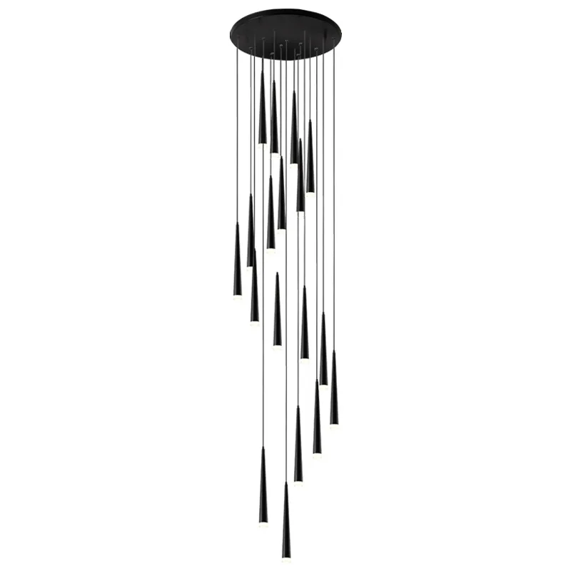 

Internet celebrity stairwell long chandelier villa duplex loft modern minimalist creative rotating above