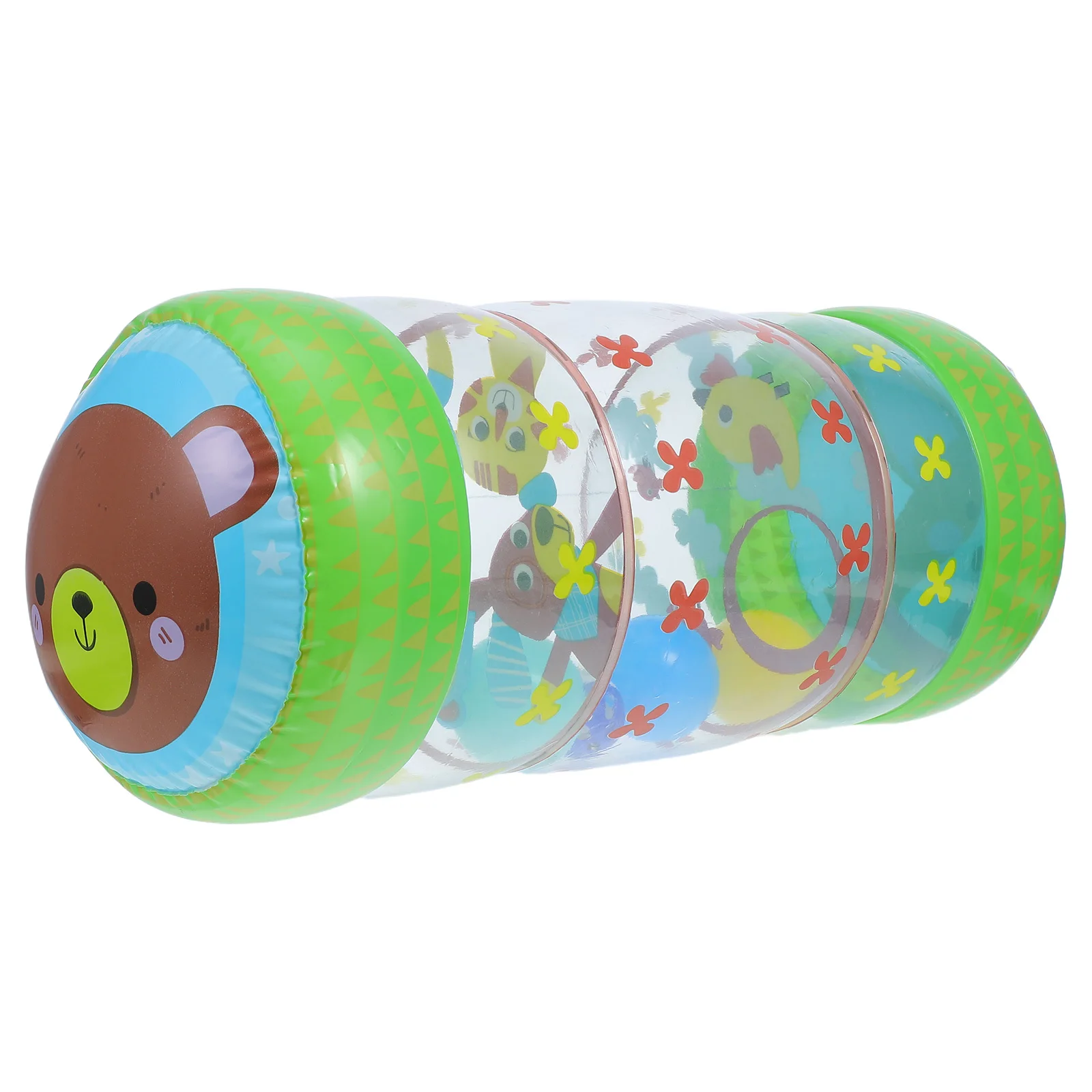 جرس زحف للأطفال قابل للنفخ، أسطوانة ملونة للتنمية والتعلم الحسي، لعبة دوارة داخلية للأطفال