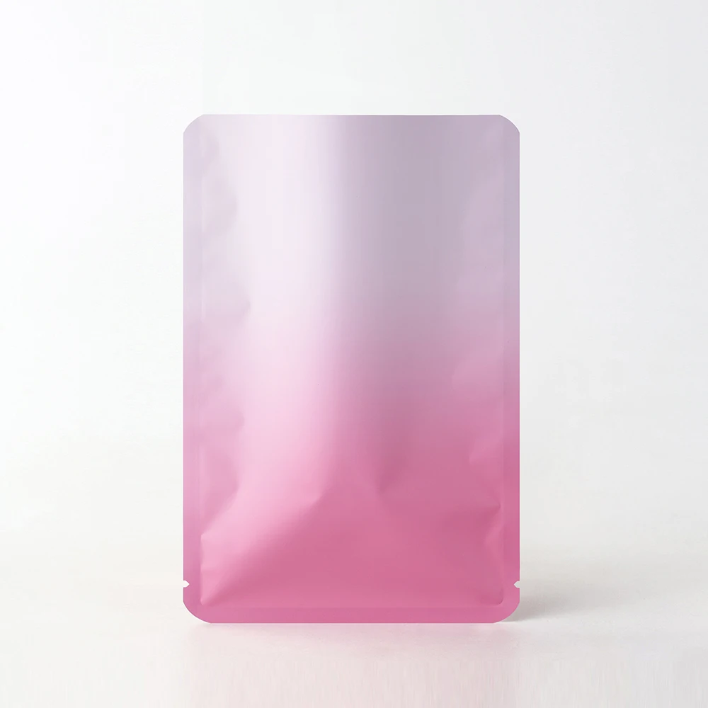 Hot Seal Straight Side Matte Gradient Aluminium Foil Seal Packaging Bags Candy Jewellery Blind Bags Hot Seal Self Seal Bags