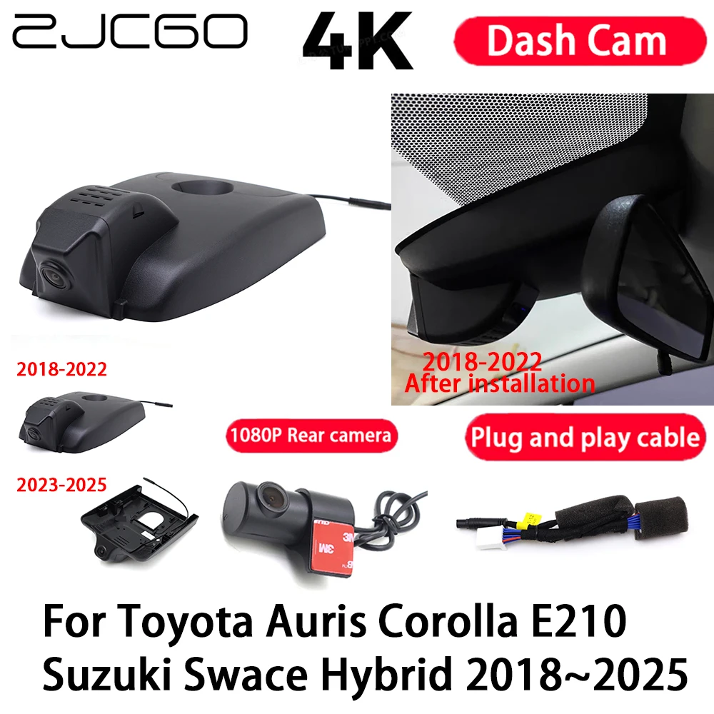 

Car Camera 4K Plug and Play Dash Cam Video Recorder Night Vision for Toyota Auris Corolla E210 Suzuki Swace Hybrid 2018-2025