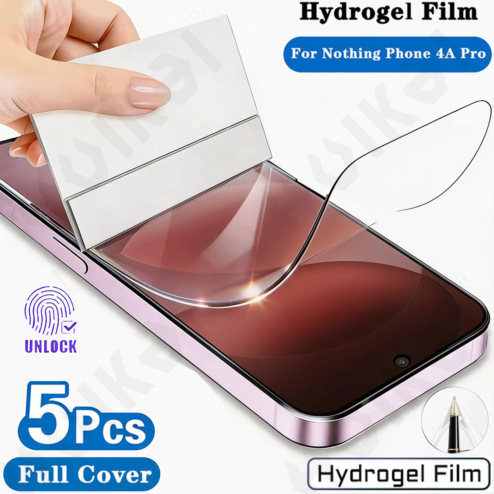 

5Pcs Hydrogel Screen Protector Compatible with For Nothing Phone 4A Pro Clear Soft TPU Film High Sensitivity Anti-Scratch Film