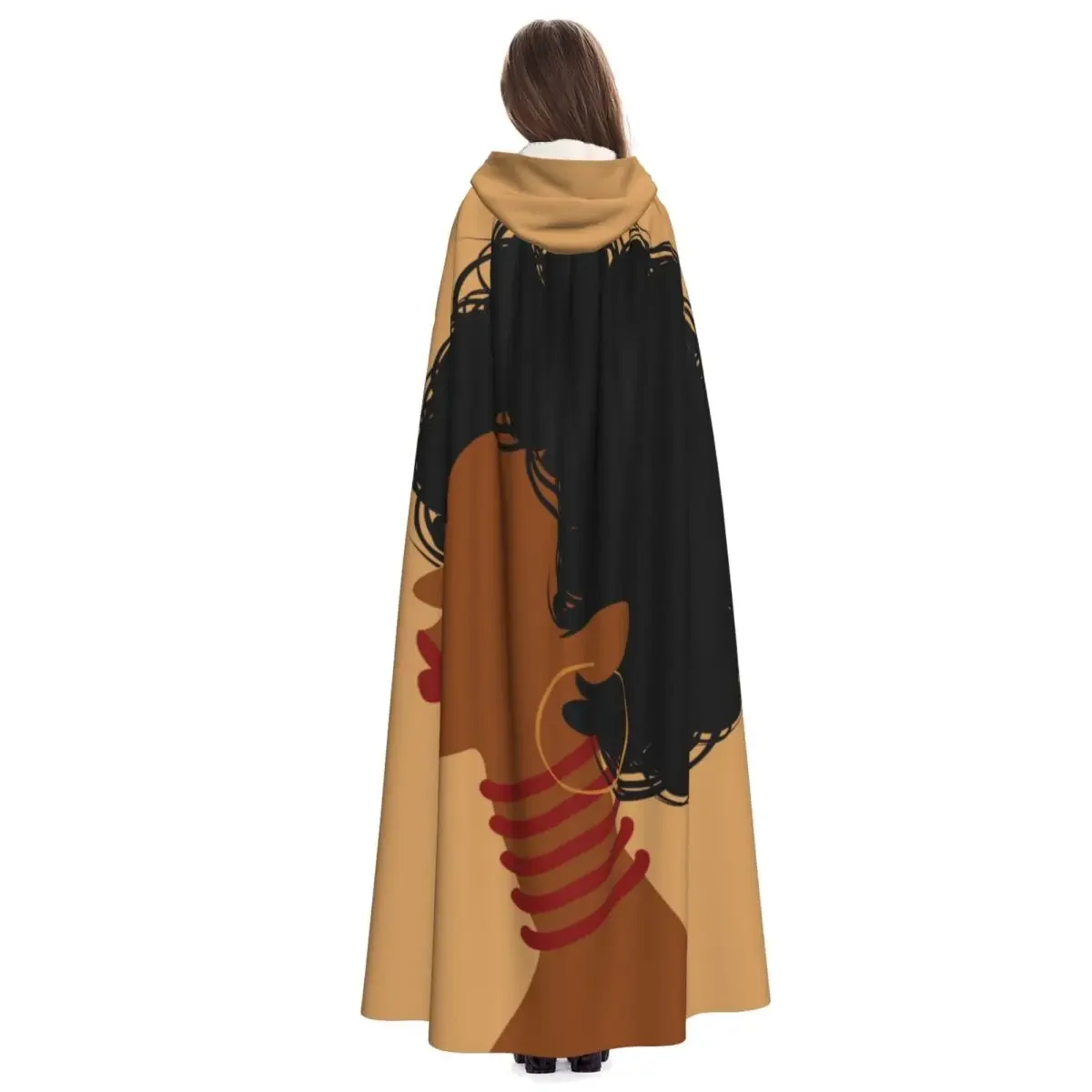 Unisex Witch Party reversibile con cappuccio Adult Vampires Cape African Woman