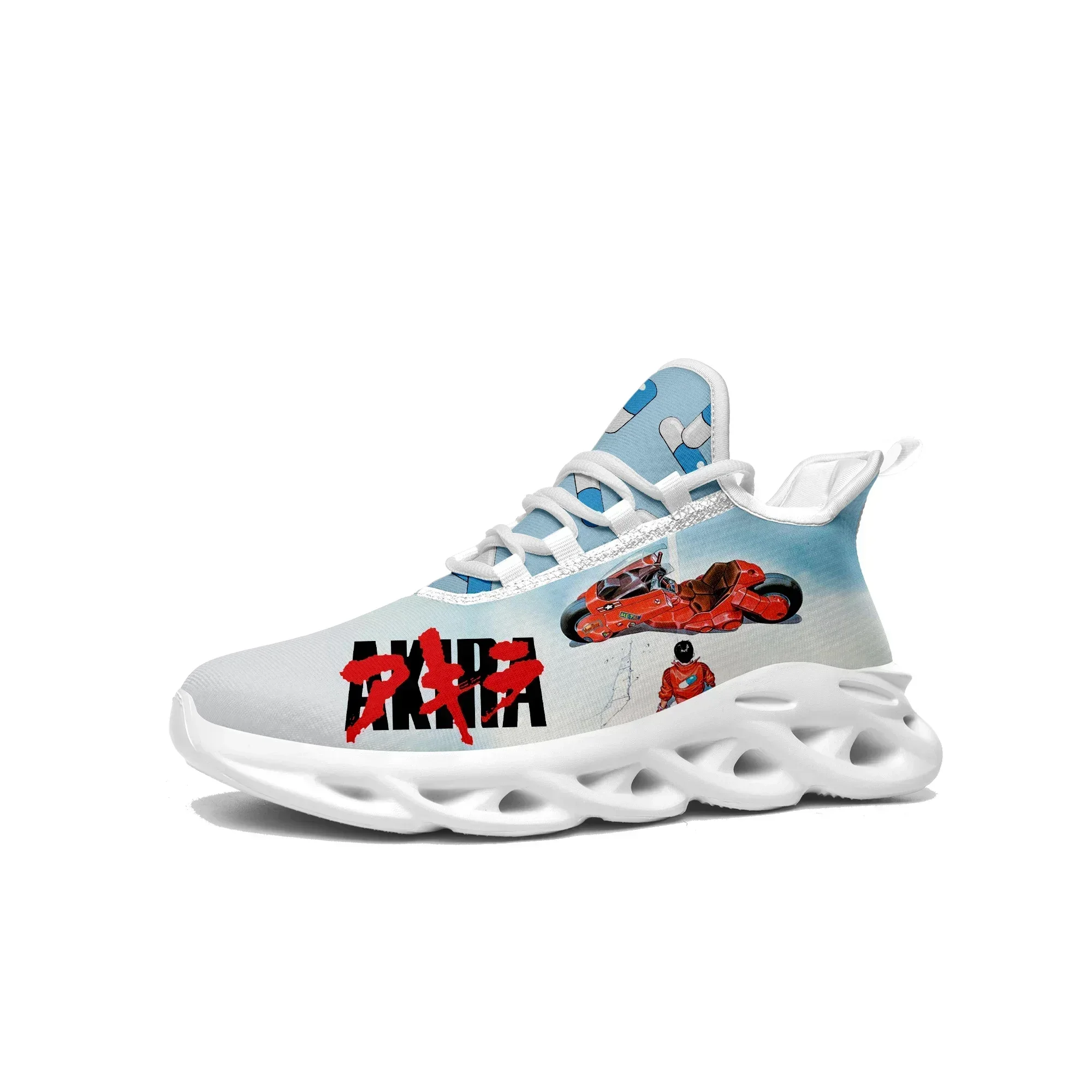 

Кроссовки Akira Synthwave Flats для мужчин, женщин и подростков, спортивная обувь для бега, высококачественная обувь с аниме-мультяшным дизайном, на шнуровке, из сетчатого материала