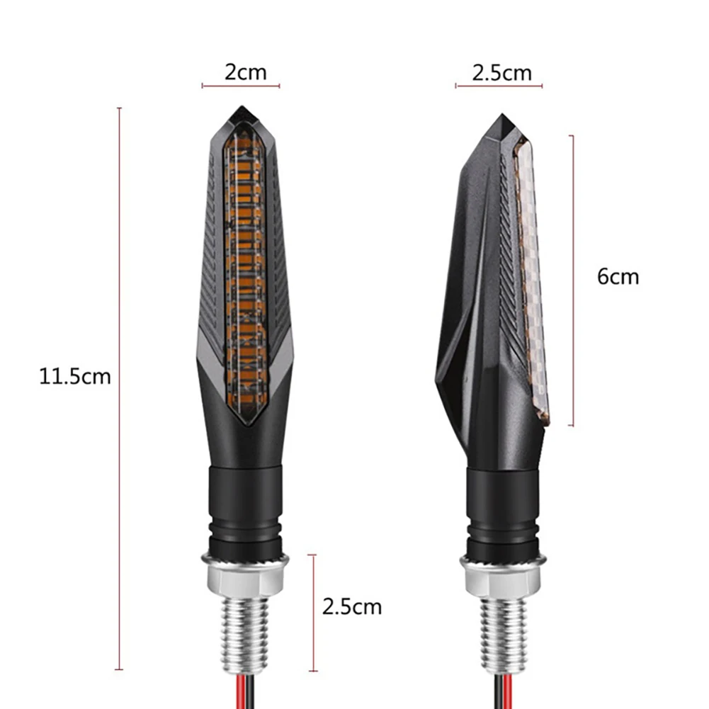 Clignotants LED pour Moto, Indicateur Séquentiel, 12V, pour Honda Yamaha, 2 Pièces