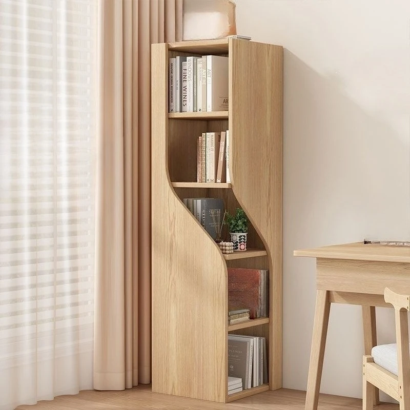 Curved Bookcase Living Room Dining Room Study Corner Shelf Floor Locker