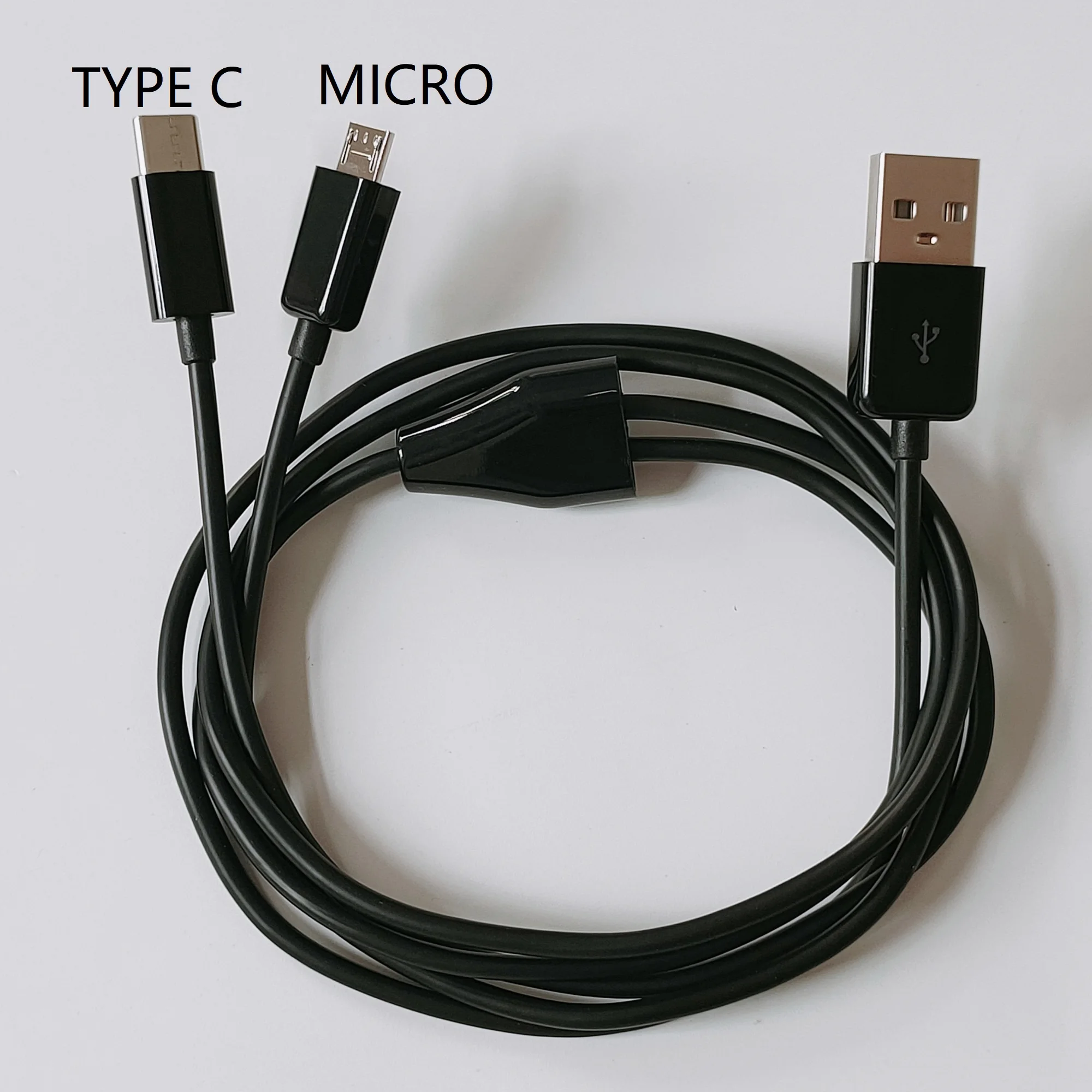 1M 3FT Multi Charging Cable, Multifunction 2 in 1 Charging Cable, USB 2.0 A to USB Type C and Micro USB Charging Cable Cord