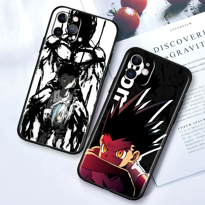 Anime HUNTER×HUNTER For Apple iPhone 15 14 13 12 Mini 11 XS XR X 8 7 Pro Max Plus Soft Silicone Black Phone Case