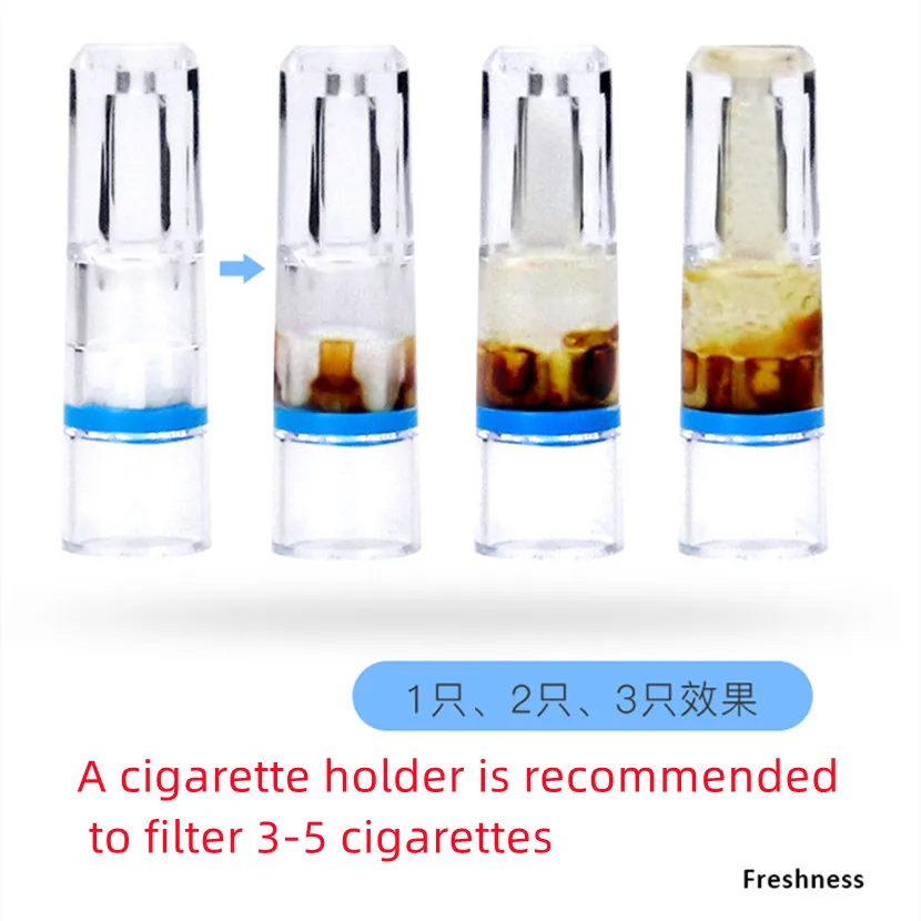 Thick Thin Disposable Tobacco Cigarette Filter Smoking Reduce Tar Filtration Cleaning Holder Cigarette Holder Converter 100Pcs