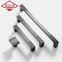 AOBT Chinese Furniture Handles Modern Cupboard Dressers Brass Gold Cabinet Door Handles Closet Drawer Knobs Kitchen Hardware