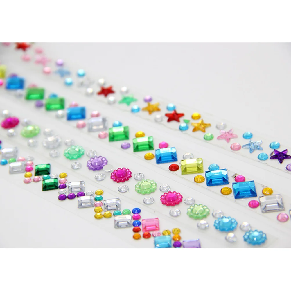 

1 Roll Diamond Acrylic DIY Rhinestone Tape 3D Decorative Adhesive for Crafts Journals Planners Creative Paper Tape