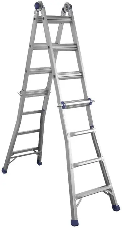 COSCO 18ft Reach Height Aluminum Multi-Position Ladder,300 lb. Load Capacity Type IA Duty Rating