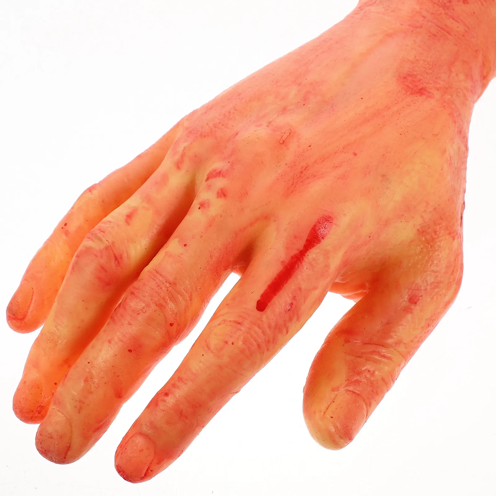 

Realistic Halloween Broken Arm Prop Vinyl Fake Separated Arm Decoration for Fence Door Window Tree Haunted House Scary Party