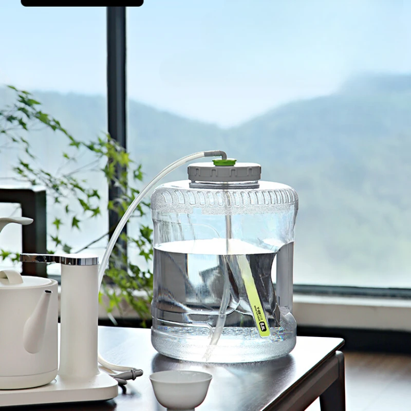 Household kung fu tea set bucket pure mineral water bottle dispenser is placed under the dispenser to store