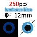 250pcs blue 12mm