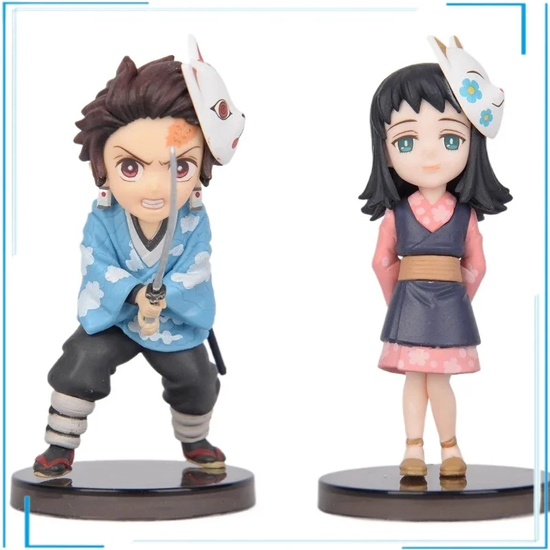 Genuine Demon Slayer Sabito Urokodaki Sakonji Kamado Tanjirou Amusement Childhood Memories Pendant Kawaii Figure Model Toys