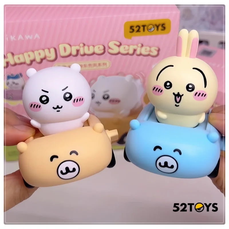 

Genuine 52toys Chii Happy Driue Series Wind-Up Movable Blind Box Usagi Action Figure Ornament Cute Trendy Collectible Gift