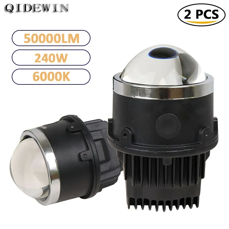 

240W Led Lenses Lights for Vehicles Automotive 6000K Spotlights Universal Lens Front Headlight Projector Super Bright Fog Lights