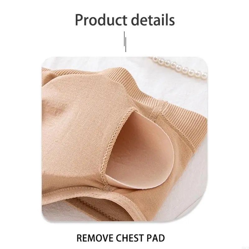 M6cd dames verwijderbare gevoerde strapless bandeau bh -niet -slip siliconen draadloze buis top push omhoog bralette ondergoed