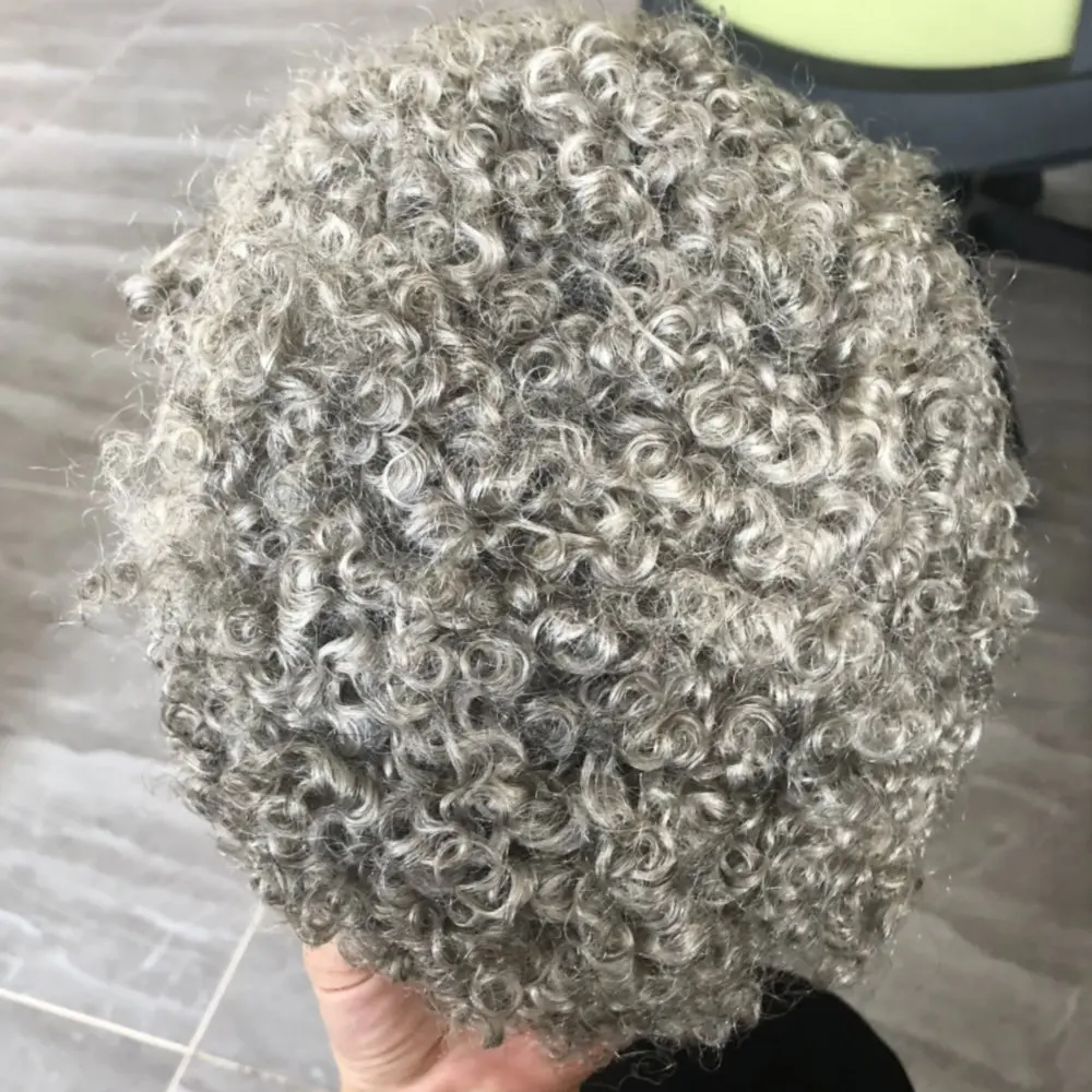 15 مللي متر مجعد غير قابل للاكتشاف التبييض عقدة الشعر البشري الدانتيل و بولي Men الرجال تساقط الشعر التصحيح استبدال الشعرية الاصطناعية الرجال الشعر المستعار