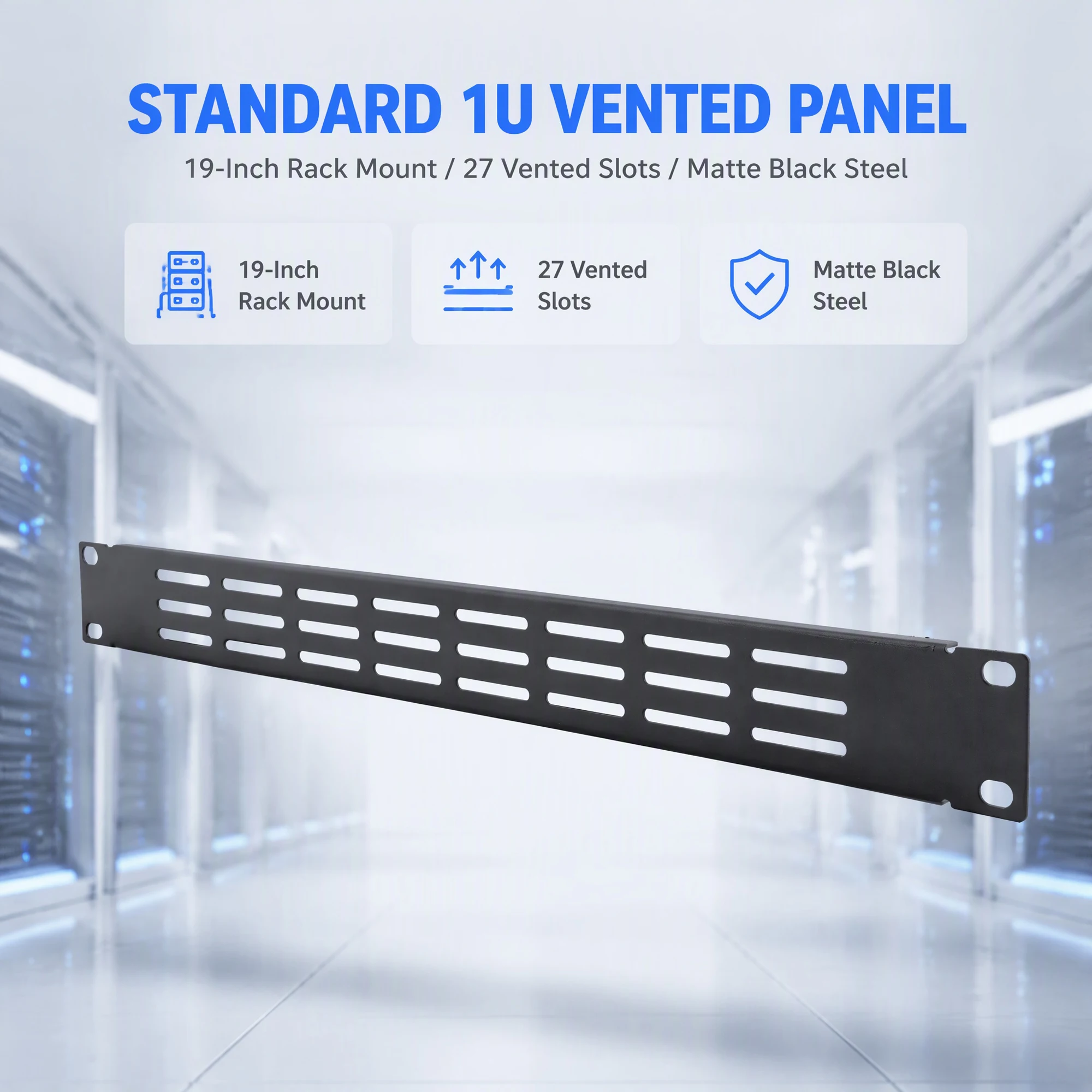 1/2/4/5PCS 1U 19 Inch Server Rack Ventilated Blanking Panel  Rack Mount Airflow Cover for Network Cabinet