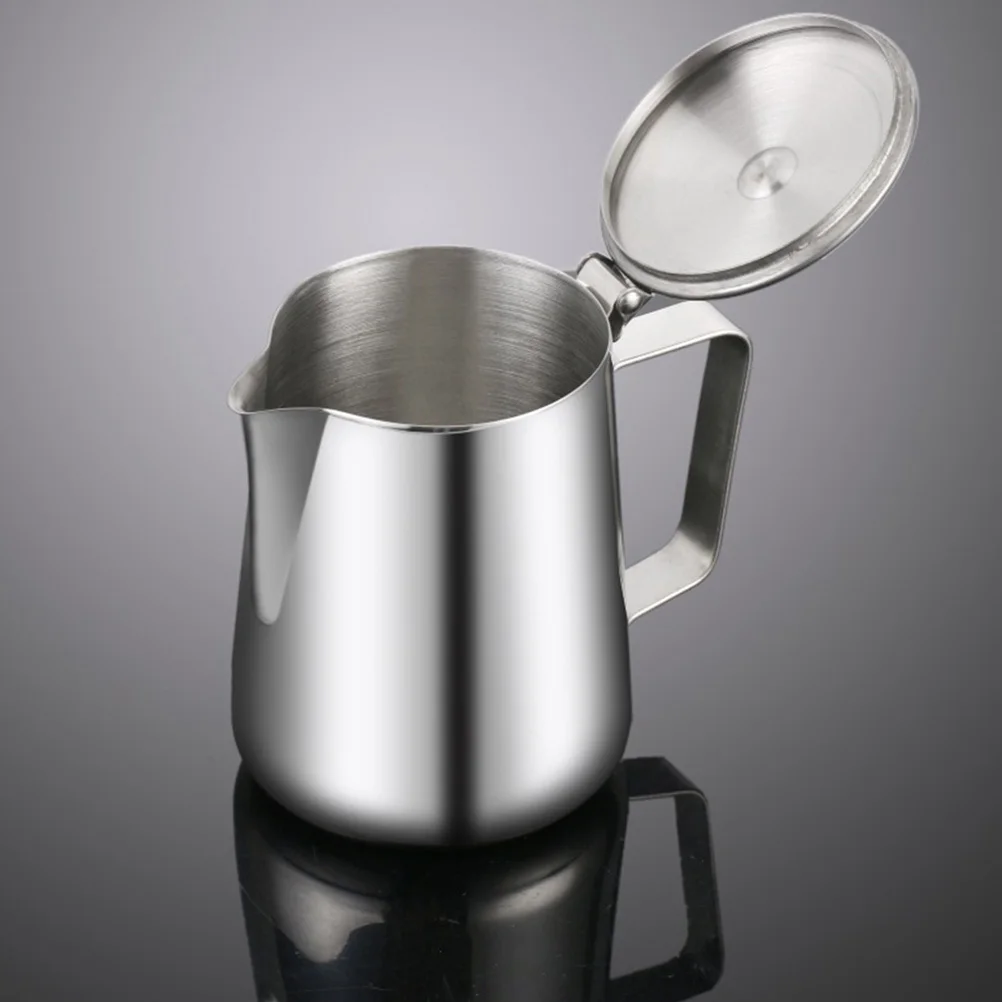 

1 pc 600Ml Stainless Steel Latte Art Cup Thickened Milk Pitcher For Coffee Frothing Rust-Proof Storage Kettle Household