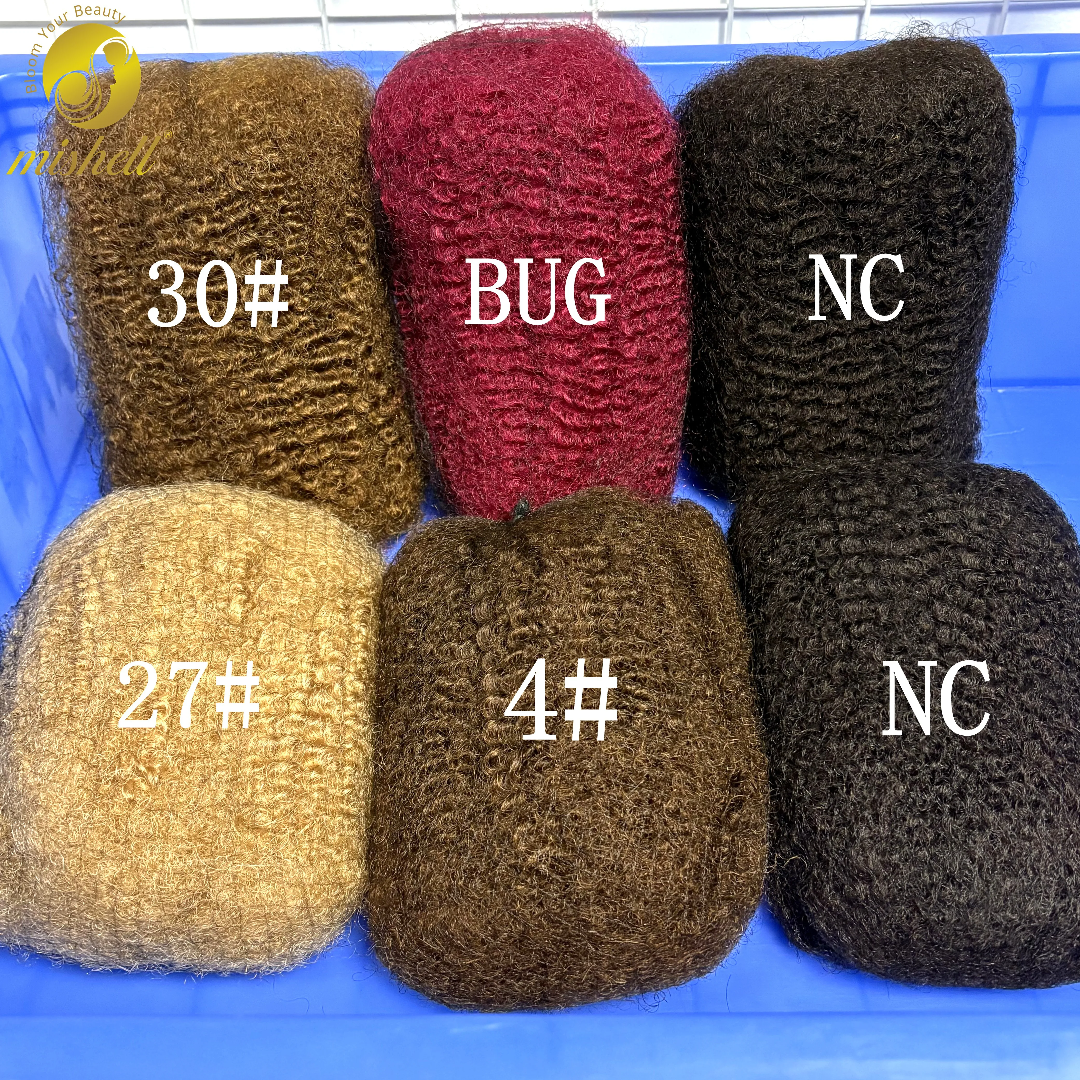 10-18In الملونة 4C الأفرو غريب الشعر البشري السائبة 30/50 جرام حزمة 100% شعر الإنسان لينة الأفرو غريب السائبة لملحقات Locs/التقلبات/الضفائر #1