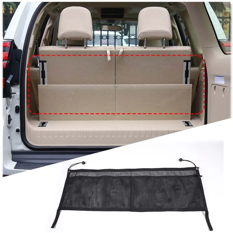 

For Toyota Prado trunk storage mesh pocket car interior storage bag storage bag accessories neat storage say goodbye to clutter