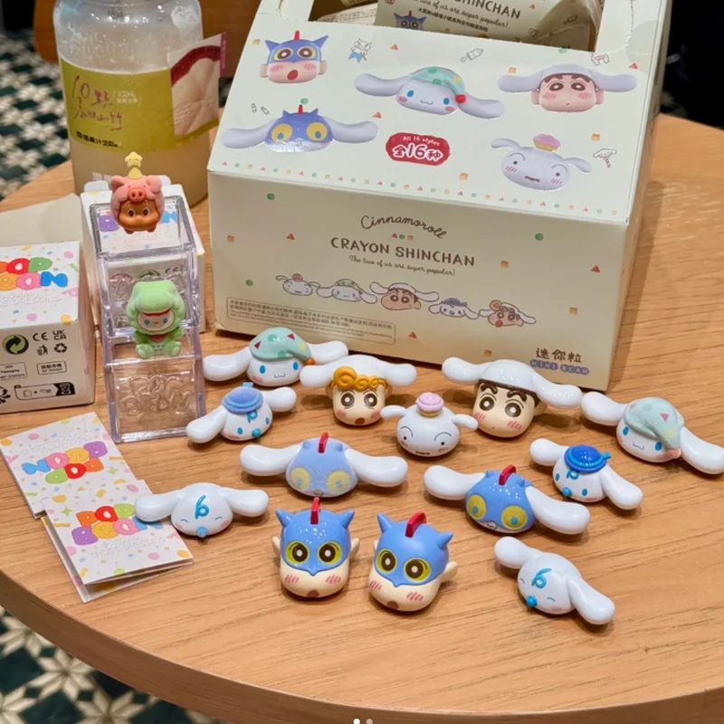 

Новый Cinnamoroll X Crayon Shinchan Series Мини ПВХ слепая коробка игрушки слепая сумка модные коллекционные фигурки детский подарок дисплей подлинный