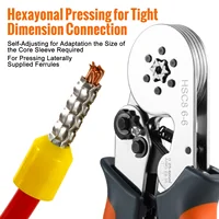 Ferrule Sleeves Terminal Crimping Tools Mini Electrical Pliers HSC8 6-4/6-6(0.25-10mm²/0.25-6mm²) Wire Connection Repair Clamp 3