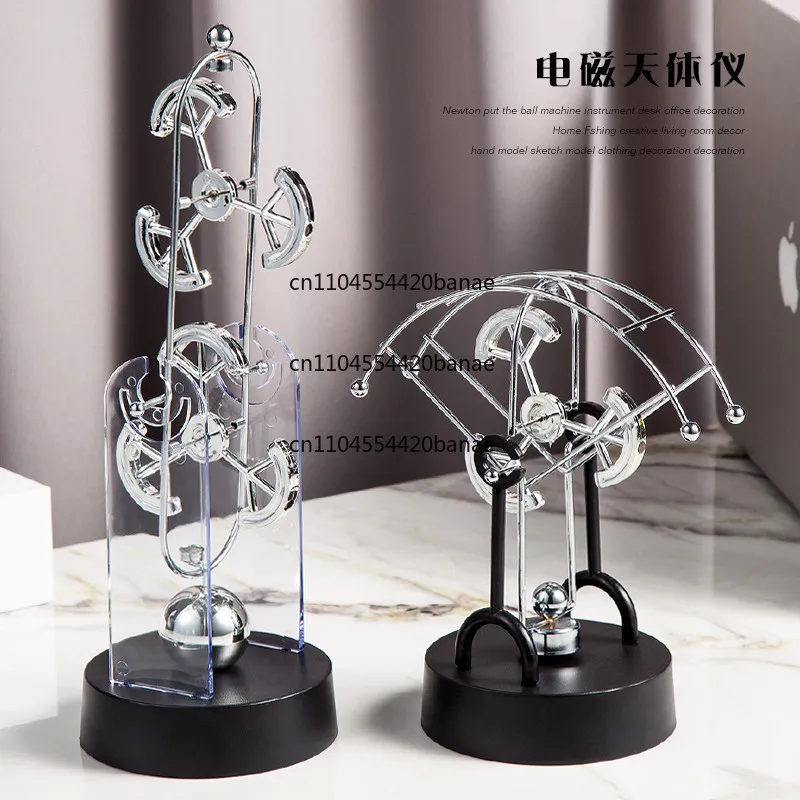 Creative Electromagnetic Swinging Permanent Motion Instrument Chaotic Pendulum Anti-Gravity Balance Ball Science