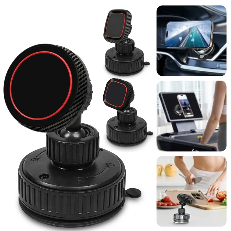 Magnetic Car Phone Holder Dashboard Windshield Vacuum Suction Cup 360 Rotation Adjustable GPS Navigation Bracket