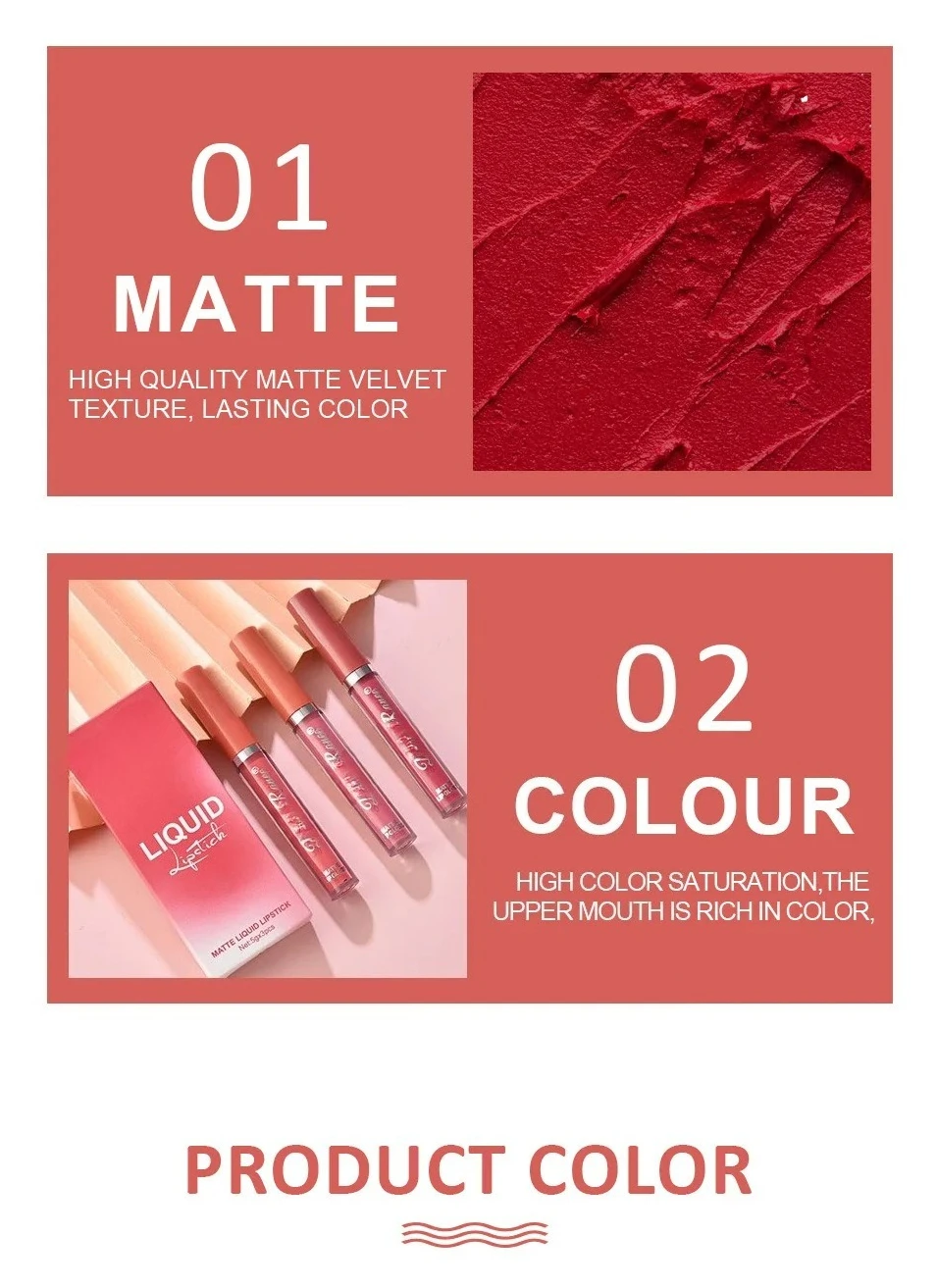 @//3 PCS Liquid Lipsticks Set Long Lasting Make Up For Women Korean Beauty Cosmetics Matte Lipsticks Waterproof Long lasting