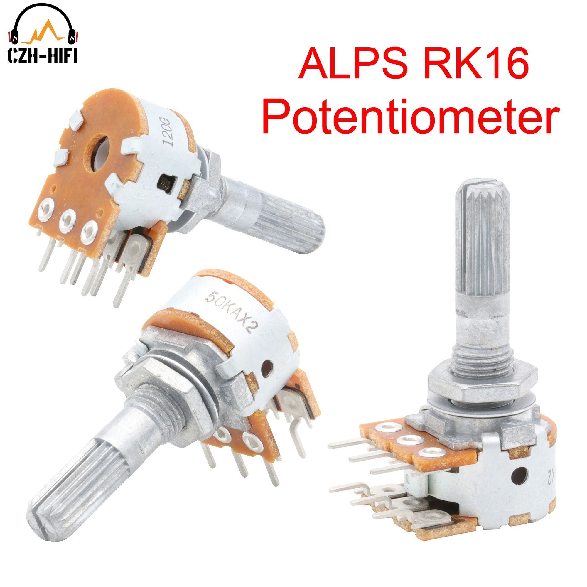 1pc japan alps rk16 50ka 100ka stereo log attentuator potentiometer für vintage audio verstärker cd Plattenspieler lautstärke dac diy