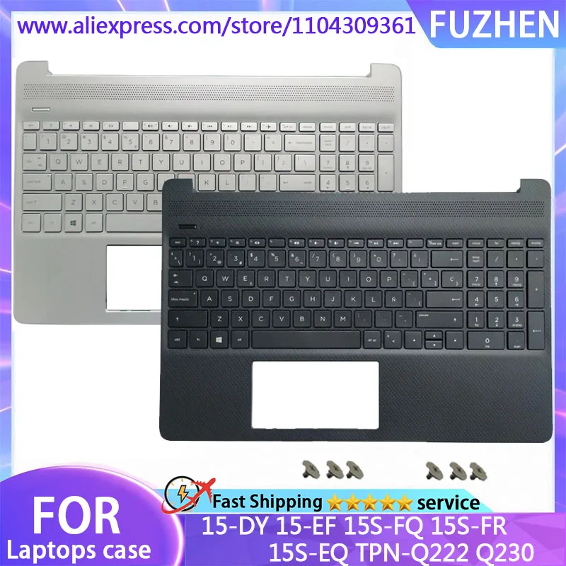 

New For 15-EF 15-DY 15S-FQ 15S-FR 15S-EQ TPN-Q222 Q230 Laptop Palm Pad Keyboard/US RU SP LA Keyboard Silver Black
