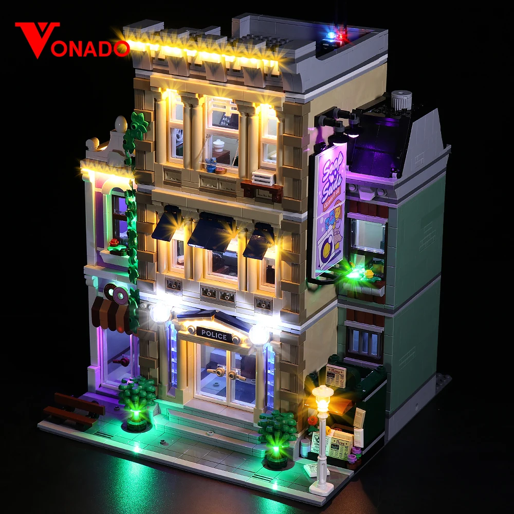 Vonado LED Light Kit for 10278 Police Station Collectible Building Blocks Set (NOT Include the Model) Bricks Toys for Children