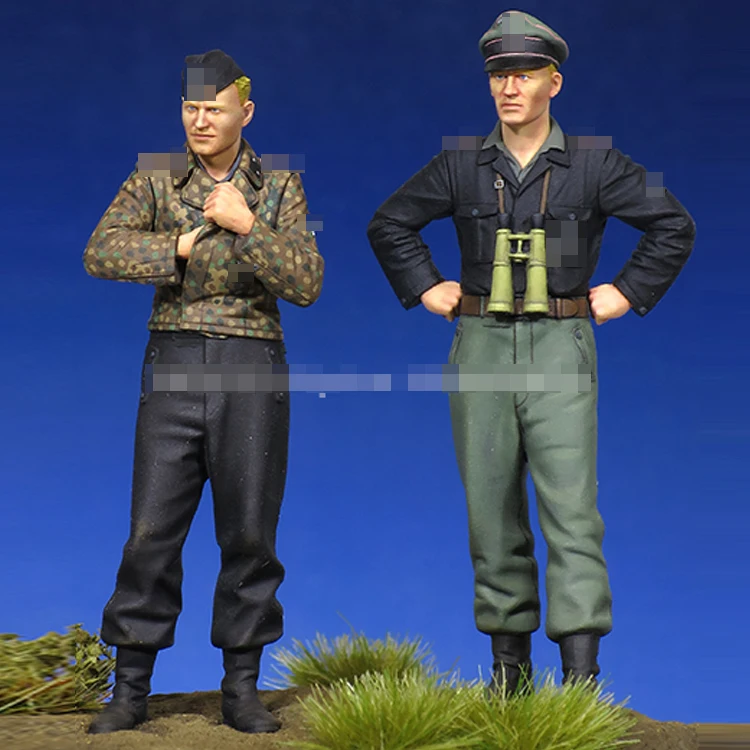 1/35 Panzer Crew Set, Resin Model Soldier GK, Military theme of World War II, Unassembled and unpainted kit