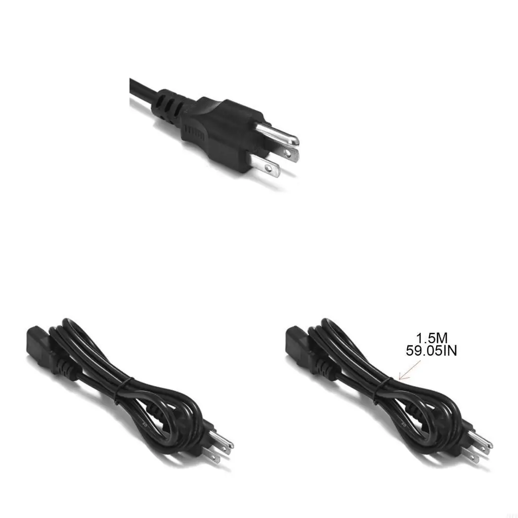 J6PE 1.5m U.S.Standard Copper AC Power Cord Cable Replacement Cable for Rice Cooker Steamer Refrigerator Washer